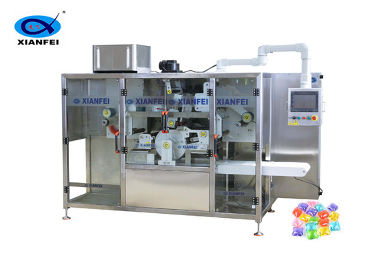 2800kg Capacidad de control PLC de la máquina de fabricación de cápsulas de detergente 500-1500 cápsulas/min