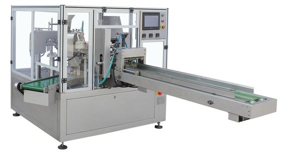 Máquina de embalaje rotativo de 300 mm 1500 g Máquina de embalaje de bolsa de pie totalmente automática